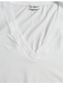 T-Shirts White Cotton V-neck Short Sleeve Underwear T-shirt 560,00 € 8050246189979 | Planet-Deluxe