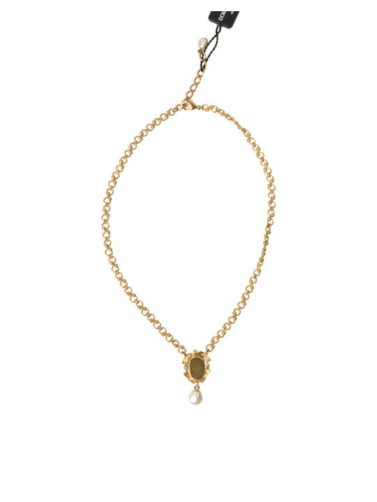 Necklaces Gold Brass Chain Pearl Pendant Charm Necklace 790,00 € 8050249424411 | Planet-Deluxe