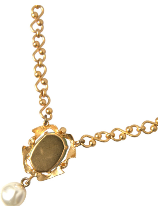 Necklaces Gold Brass Chain Pearl Pendant Charm Necklace 790,00 € 8050249424411 | Planet-Deluxe