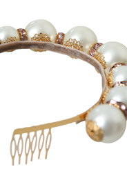 Headbands White Faux Pearl Crystal Embellished Headband Diadem 1.310,00 € 8054802334506 | Planet-Deluxe