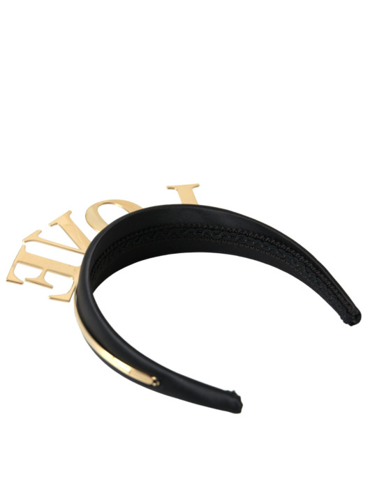 Headbands Black Gold Brass LOVE Crown Tiara Women Hairband Diadem 840,00 € 8058091590872 | Planet-Deluxe