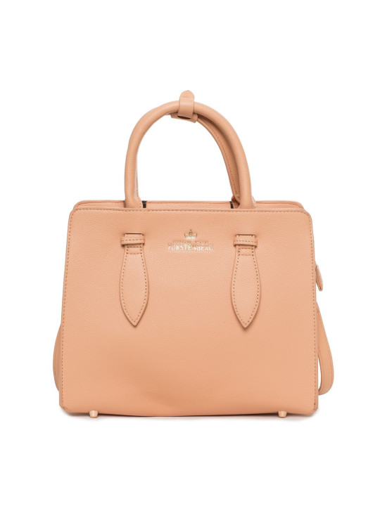 Braune Lederhandtasche mit Schulterriemen