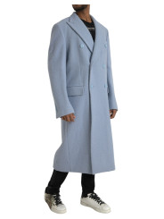Jackets Blue Double Breasted Long Trench Coat Jacket 4.930,00 € 8057142027794 | Planet-Deluxe