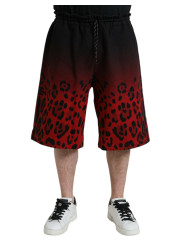 Shorts Red Leopard Print Cotton Bermuda Shorts 1.690,00 € 8052145169724 | Planet-Deluxe
