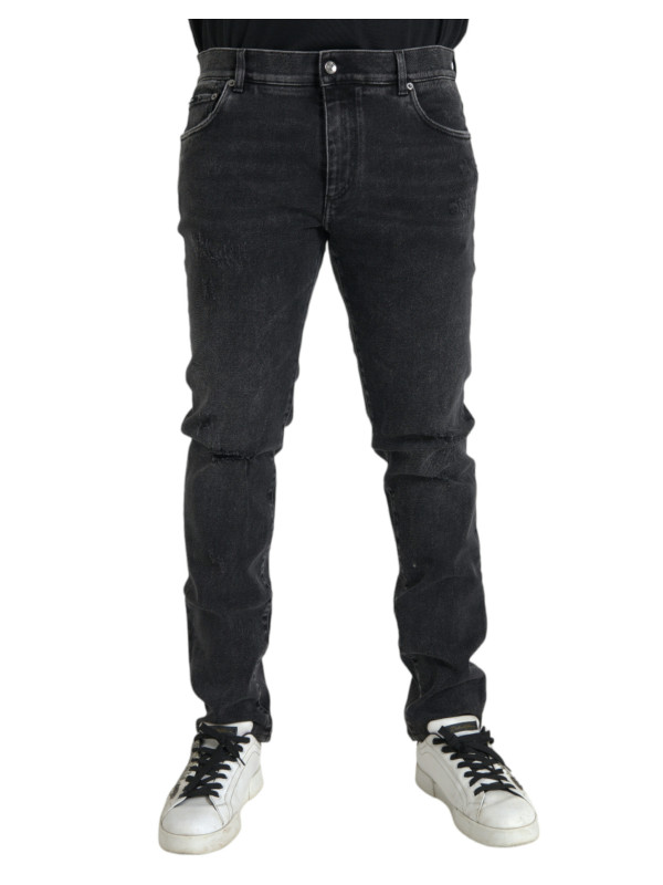 Jeans & Pants Gray Cotton Stretch Skinny Denim Logo Jeans 1.780,00 € 8058301880434 | Planet-Deluxe
