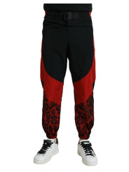 Jeans & Pants Black Red Leopard Print Nylon Jogger Pants 2.530,00 € 8052145169458 | Planet-Deluxe