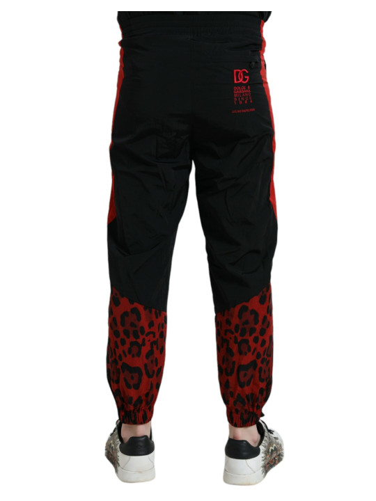 Jeans & Pants Black Red Leopard Print Nylon Jogger Pants 2.530,00 € 8052145169458 | Planet-Deluxe