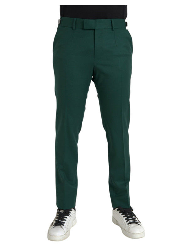 Jeans & Pants Green Wool Men Slim Fit Chino Pants 1.970,00 € 8057142559097 | Planet-Deluxe
