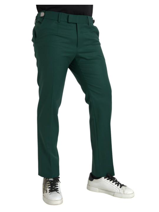 Jeans & Pants Green Wool Men Slim Fit Chino Pants 1.970,00 € 8057142559097 | Planet-Deluxe