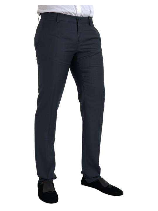 Jeans & Pants Blue Wool Men Skinny Dress Pants 1.310,00 € 8058301880571 | Planet-Deluxe