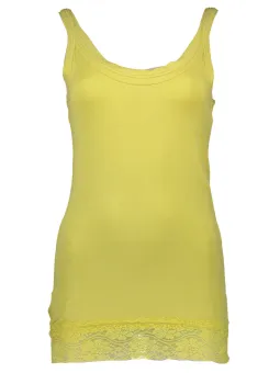 "SILVIAN HEACH Gelbes Sommer-Spitzen-Tanktop - T-Shirts"