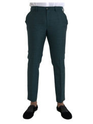 Jeans & Pants Green Wool Skinny Slim Dress Pants 1.970,00 € 8052145699221 | Planet-Deluxe