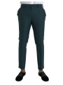 Jeans & Pants Green Wool Skinny Slim Dress Pants 1.970,00 € 8052145699221 | Planet-Deluxe