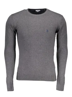 Grauer U.S. POLO Rundhals-Pullover - Stil & Komfort