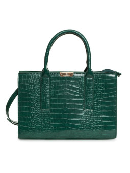 Grüne krokoprägte Egon Von Furstenberg Handtasche