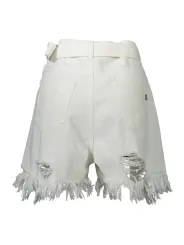"Gaelle Paris Hosen im Sale | Gaelle Paris Weiße Statement-Shorts mit Fransen und Gürtel online kaufen"|Planet-Deluxe