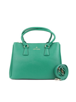 Grüne Handtasche mit goldener Hardware