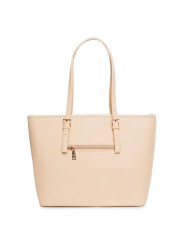 Braune Lederhandtasche mit Reißverschluss