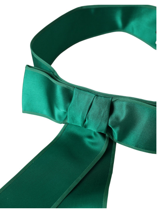 Belts Green Silk Satin Waist Women Belt 780,00 € 8058696697075 | Planet-Deluxe