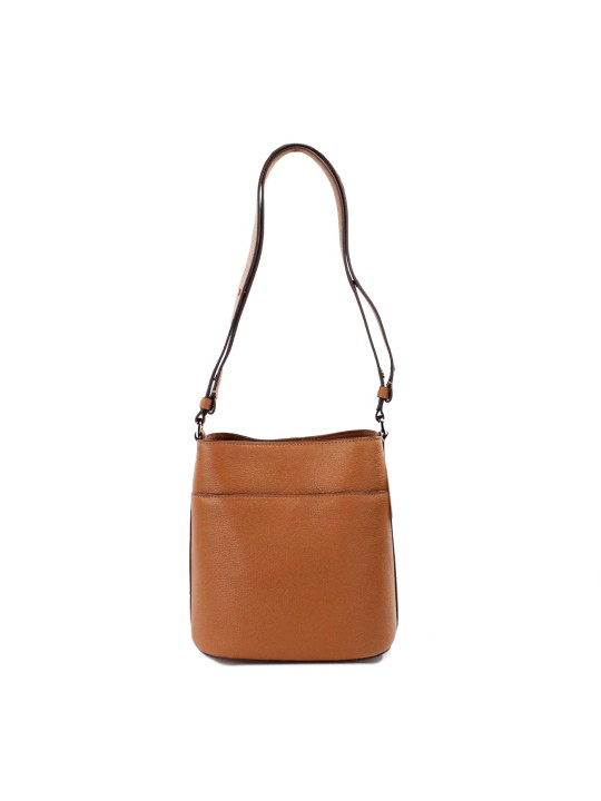 Shoulder Bags Leila Small Warm Gingerbread Leather Bucket Shoulder Crossbody Bag 360,00 € 0196021370380 | Planet-Deluxe