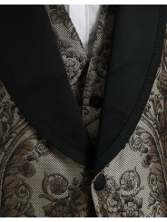 Suits Brown Floral Jacquard Formal 3 Piece Suit 10.380,00 € 8053286593225 | Planet-Deluxe