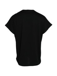 T-Shirts Black Cotton Round Neck Short Sleeve T-shirt 630,00 € 8058091803798 | Planet-Deluxe