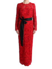 Dresses Elegant Red Sheath Dress with Silk Bow Belt 13.600,00 € 8053901690643 | Planet-Deluxe