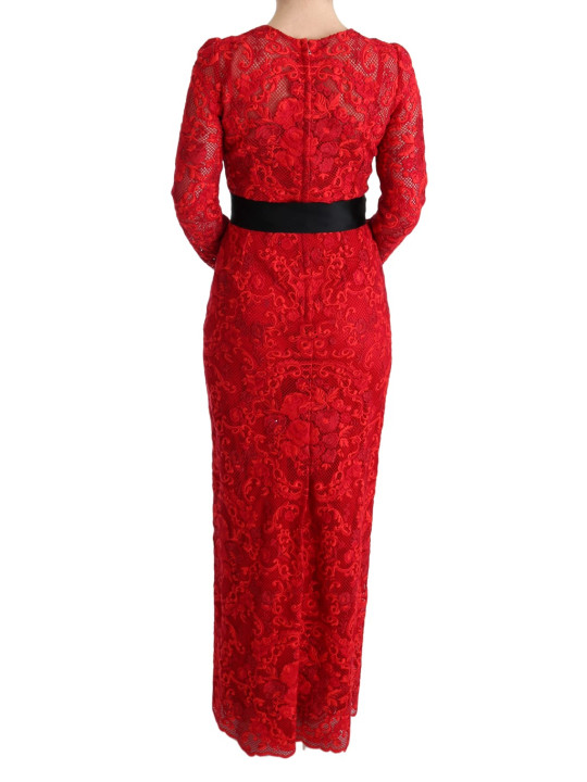 Dresses Elegant Red Sheath Dress with Silk Bow Belt 13.600,00 € 8053901690643 | Planet-Deluxe