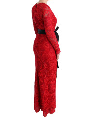 Dresses Elegant Red Sheath Dress with Silk Bow Belt 13.600,00 € 8053901690643 | Planet-Deluxe