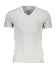"GUESS JEANS T-Shirts im Sale | Guess Jeans Super Slim Fit V-Neck T-Shirt Grau online kaufen"|Planet-Deluxe