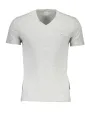 "GUESS JEANS T-Shirts im Sale | Guess Jeans Super Slim Fit V-Neck T-Shirt Grau online kaufen"|Planet-Deluxe