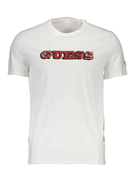 "GUESS JEANS T-Shirts im Sale | GUESS Jeans Weißes Logo-T-Shirt Baumwolle online kaufen"|Planet-Deluxe