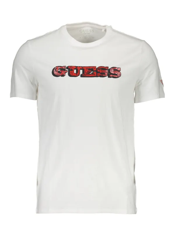 "GUESS JEANS T-Shirts im Sale | GUESS Jeans Weißes Logo-T-Shirt Baumwolle online kaufen"|Planet-Deluxe