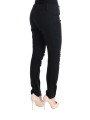 Jeans & Pants Chic Black Slim Fit Trousers 780,00 € 8050246184042 | Planet-Deluxe