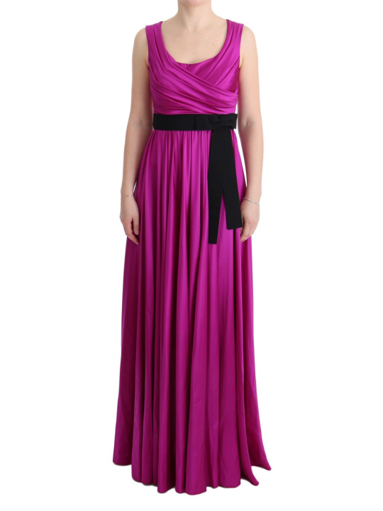 Dresses Elegant Pink Silk Gown Dress 10.280,00 € 8050246189849 | Planet-Deluxe