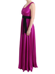 Dresses Elegant Pink Silk Gown Dress 10.280,00 € 8050246189849 | Planet-Deluxe