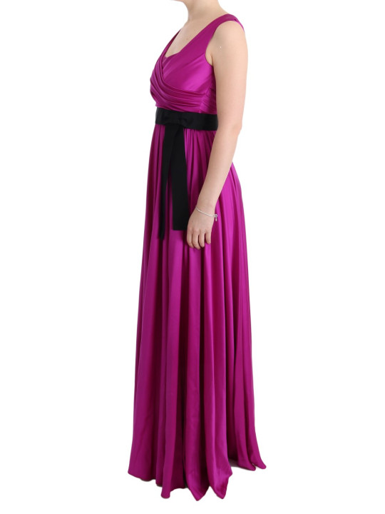 Dresses Elegant Pink Silk Gown Dress 10.280,00 € 8050246189849 | Planet-Deluxe