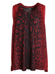 T-Shirts Red Leopard Print Sleeveless Men Tank T-shirt 2.500,00 € 8057142708235 | Planet-Deluxe