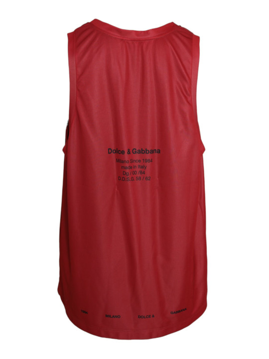 T-Shirts Red Leopard Print Sleeveless Men Tank T-shirt 2.500,00 € 8057142708235 | Planet-Deluxe