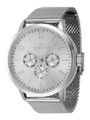 Graue Invicta Uhr mit Mesh-Armband