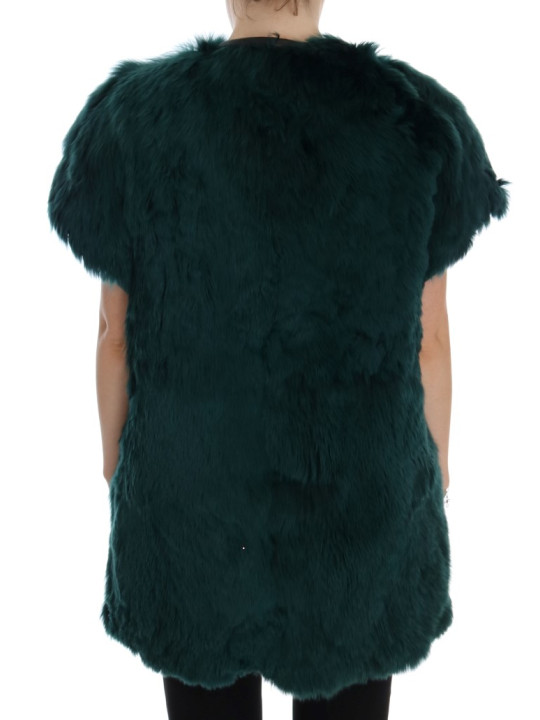 Jackets & Coats Exquisite Green Alpaca Fur Long Vest 18.340,00 € 8058696352257 | Planet-Deluxe