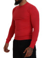 Sweaters Red Wool Long Sleeves Crewneck Pullover Sweater 1.000,00 € 8053854111936 | Planet-Deluxe
