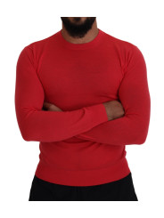 Sweaters Red Wool Long Sleeves Crewneck Pullover Sweater 1.000,00 € 8053854111936 | Planet-Deluxe