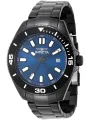 Schwarze Invicta Taucheruhr mit blauem Zifferblatt