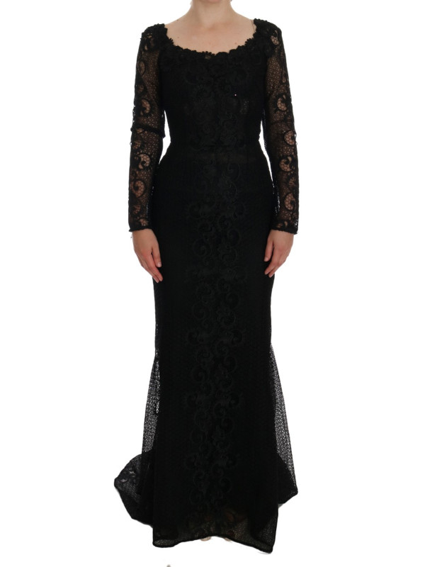 Dresses Elegant Full Length Black Sheath Maxi Dress 12.240,00 € 8056305084308 | Planet-Deluxe