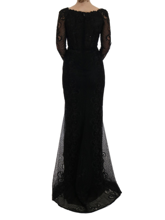 Dresses Elegant Full Length Black Sheath Maxi Dress 12.240,00 € 8056305084308 | Planet-Deluxe