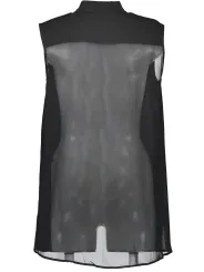 "Italienkragen ärmelloses Hemd mit Logo - Love Moschino"