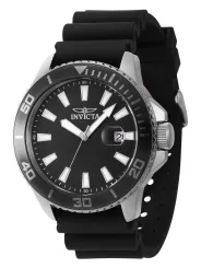 Schwarze Invicta Herrenuhr mit Gummiarmband