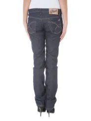 Schmale 5-Pocket Jeans mit Kontrastnähten und Logo