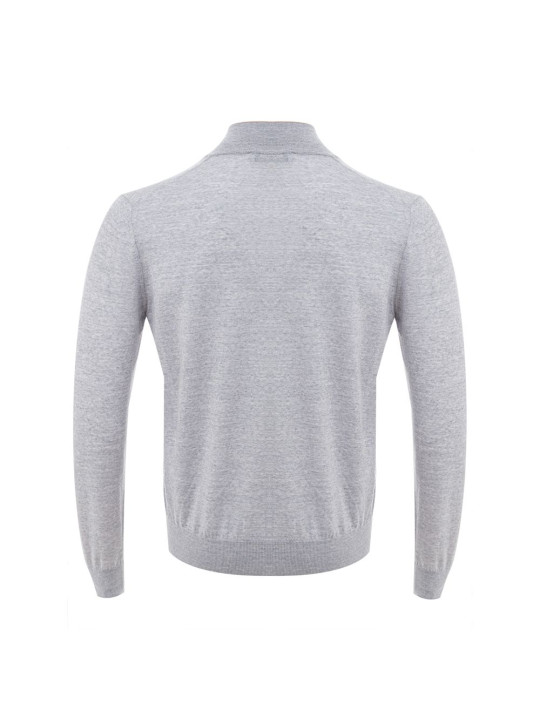 Cardigans Elegant Gray Wool Gran Sasso Cardigan 580,00 € 8053632661547 | Planet-Deluxe